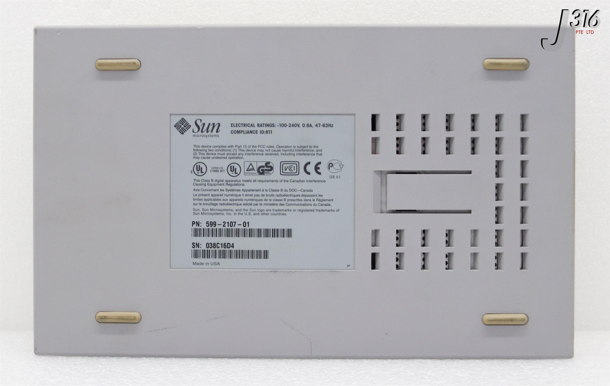 37460 SUN MICROSYSTEMS DIGITAL DATA STORAGE 599-2107-01 | eBay